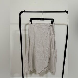 J. Crew Cream Maxi Wrap Skirt